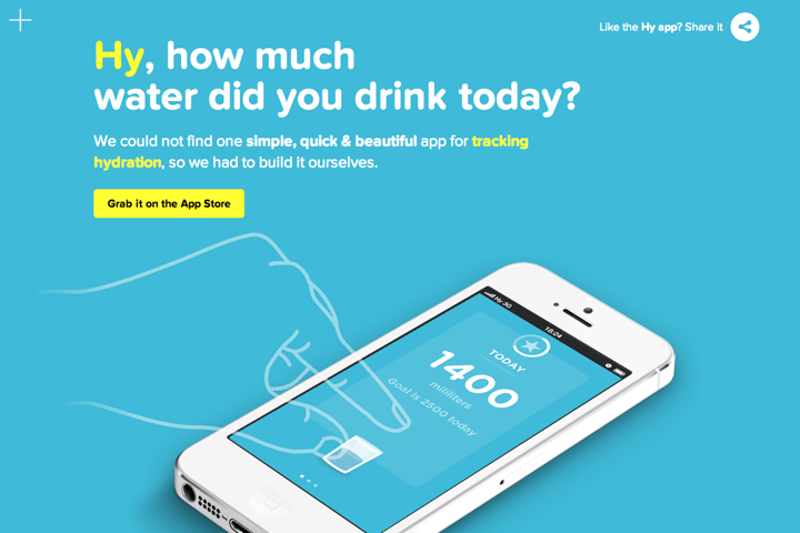 Hy app website preview
